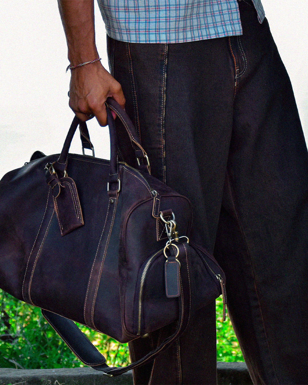 COFFT Premium Duffle in Crazy Horse leather