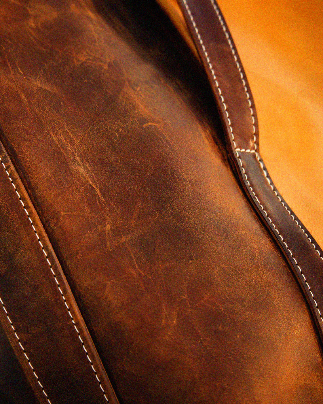 Natural marks on Crazy Horse leather