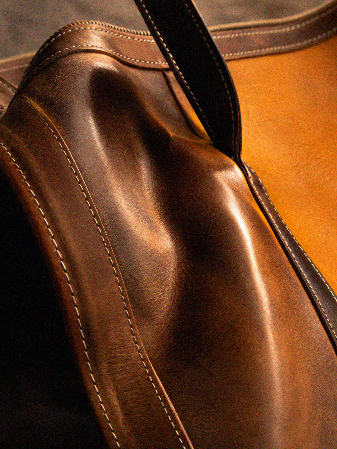 Aged leather texture with patina